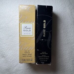 Avon Lot Of 2 Rare Gold Perfume Cologne Spray EDP .5 Fl Oz Mini Travel Size